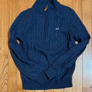 Boys vineyard vines Navy Blue Cable Knit Sweater size s (8-10)